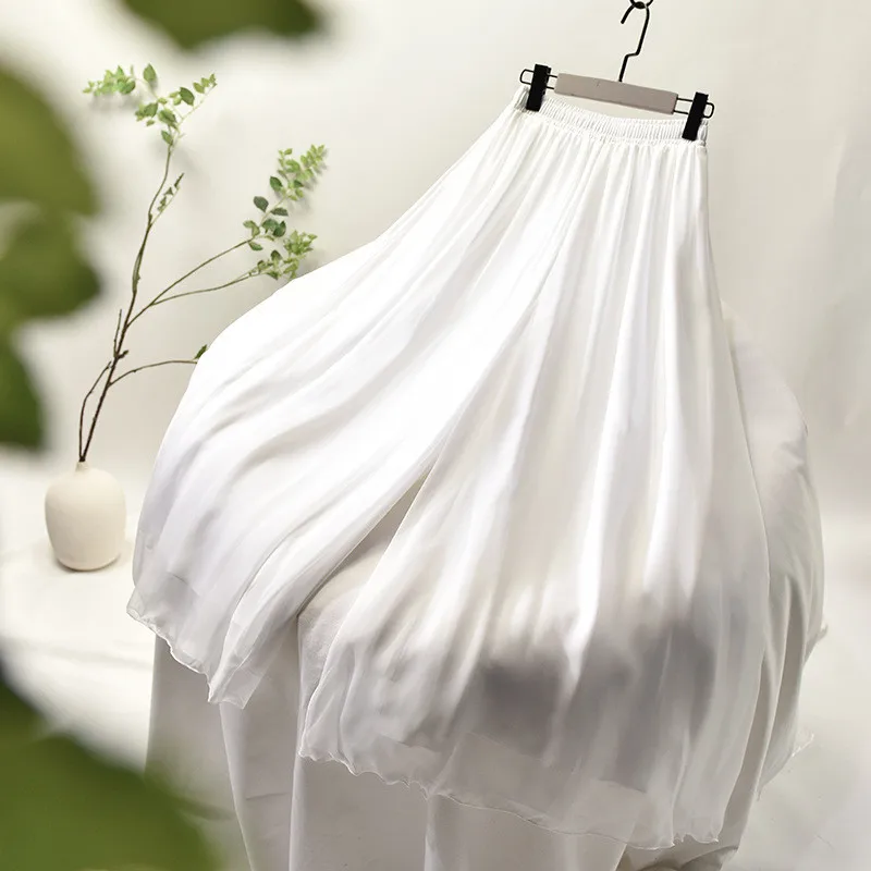 

Женские шифоновые широкие брюки в стиле бохо, Брендовые брюки, летние женские брюки большого размера, женские белые шифоновые брюки, Топ