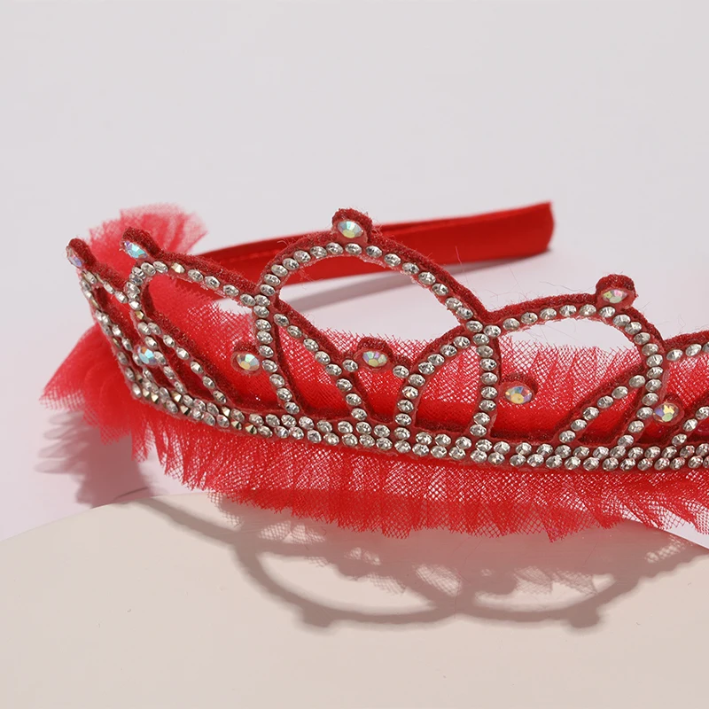 

New Fashion Ribbon Handmade Solid Girls Rhinestone Head Hoop Hair Accessories Headband Children's Candy Colors Hair Band Hairpin