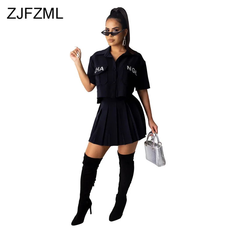 Женский комплект из 2 предметов с буквенным принтом укороченный топ отложным