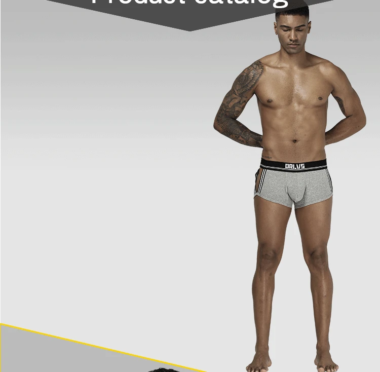 ORLVS Брендовое Мужское нижнее белье мужские сексуальные боксеры cueca masculina дышащие Ropa Interior hombre мужские трусы-боксеры calzoncillo hombre