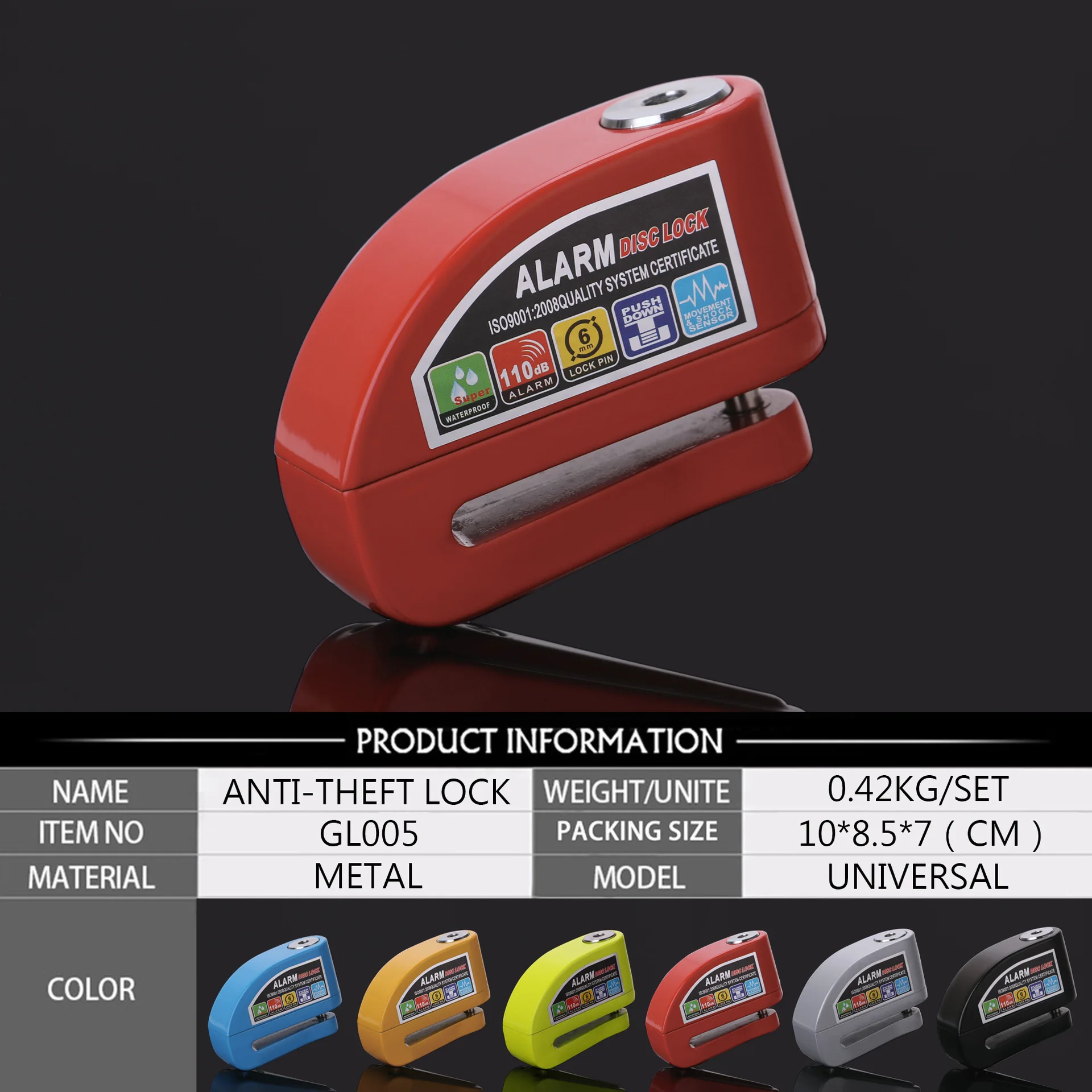 Лучшие Велосипедные замки Almarm замок дискового тормоза для мотоцикла