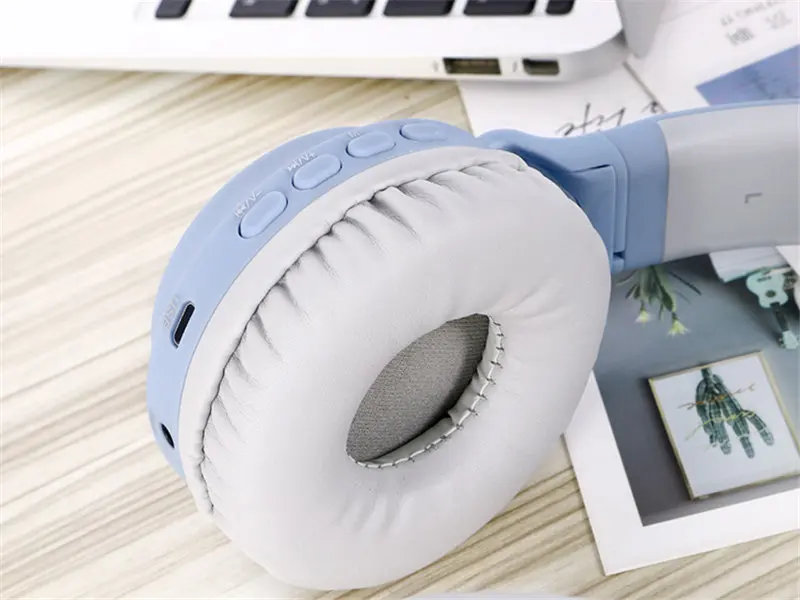 BOLAKER Bluetooth стерео наушники с кошачьими ушками Flash одежда насадки для душа с наушники со светодиодной подсветкой игры слушать песню вживую
