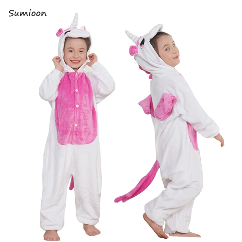 Rose Unicorn Новые детские кигуруми одеяло "Панда" комбинезоны для девочек Комбинезон для взрослых и детей животных единорог пижамы Onesie Косплэй Фланелевая Пижама Костюм - Цвет: Rose Unicorn