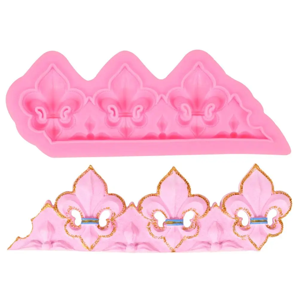 

European Style Relief Retro Border Flower Silicone Mold Cake Decorating Tools Cake Cupcake Fondant Chocolate Sugarcraft Mould