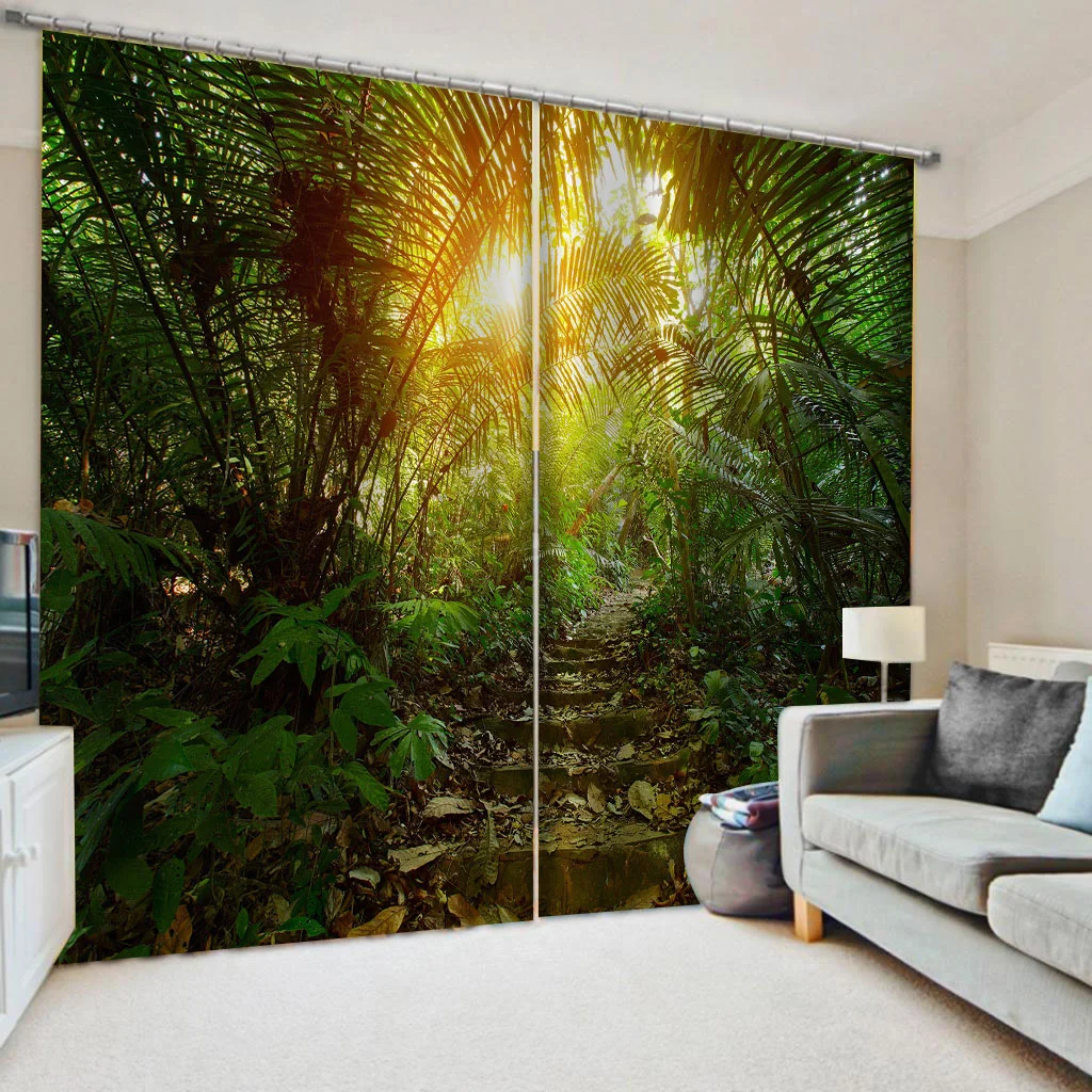 

Beautiful 3D Curtain Nature Scenery Printing Blackout Curtains For Living Room Bedroom Home Decor Shower Curtain