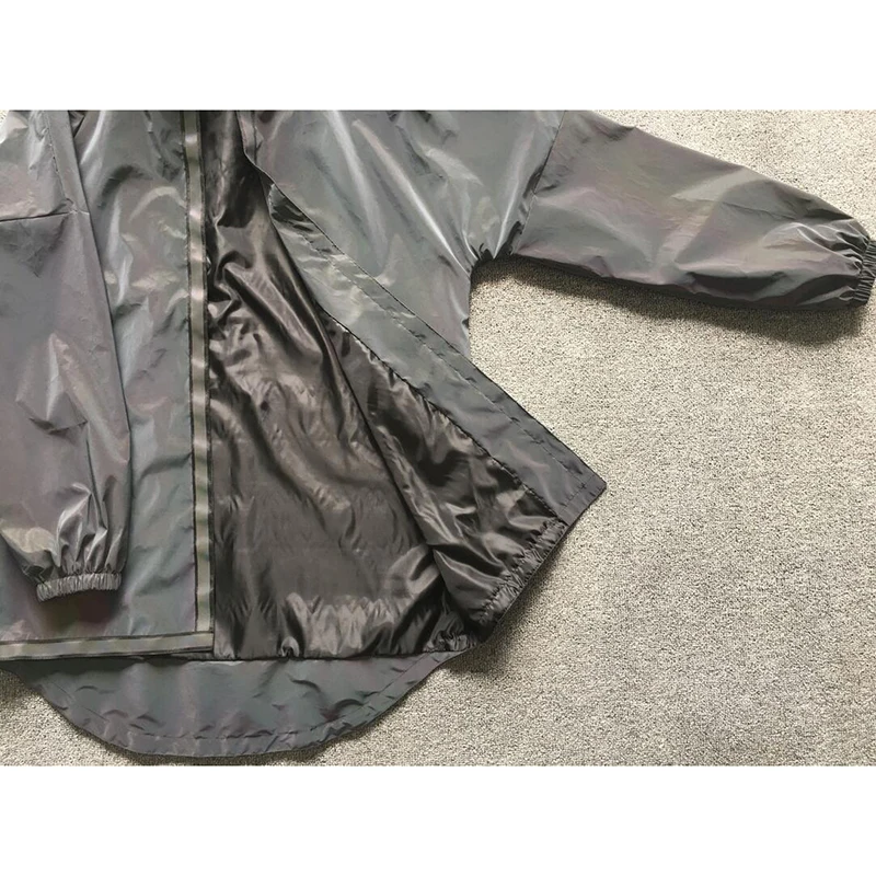 Тренчкот светоотражающий мужской длинная Асимметричная ветровка радужного