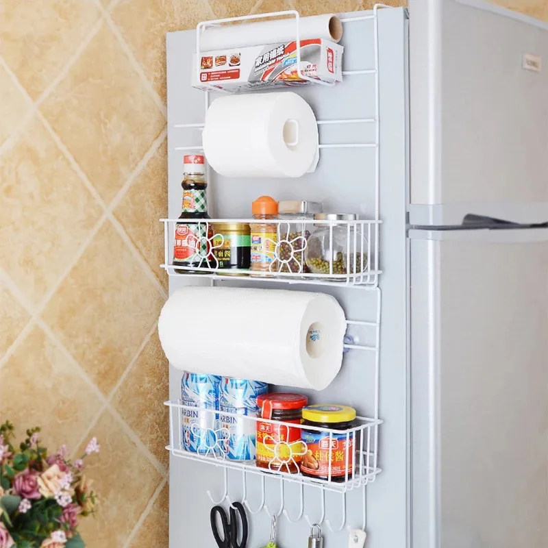 Складной холодильник для хранения мульти Слои боковой держатель Кухня