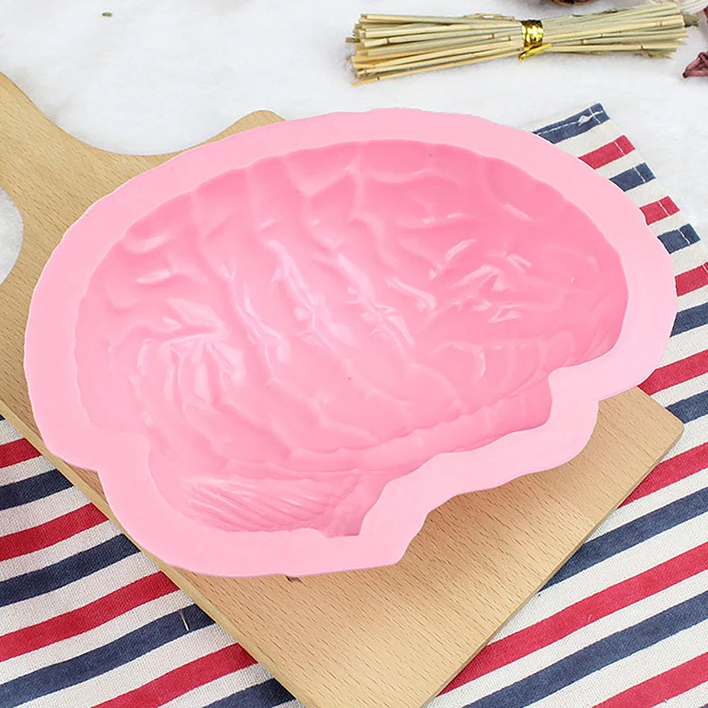 1 шт. 3D силиконовая форма для выпечки в форме цветка весело DIY мозга Форма