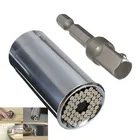 Гаечный ключ с храповым механизмом, адаптер для дрели, 105 градусов, прямоугольный удлинитель, электроинструменты, Универсальный 7-19 мм