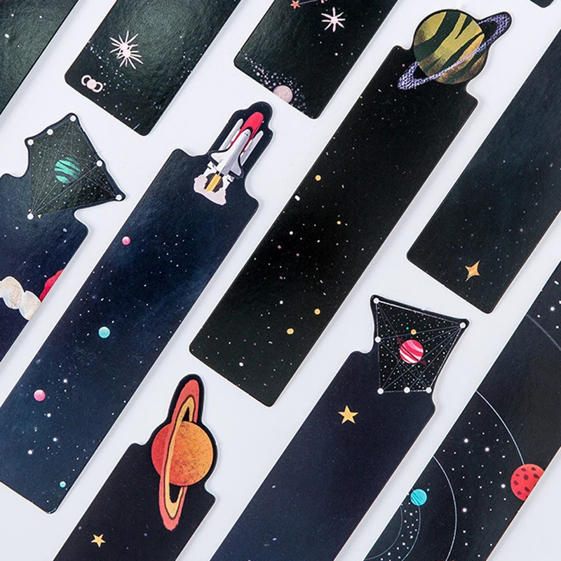30 шт./лот креативная Закладка с изображением планеты визитная карточка Galaxy Paper