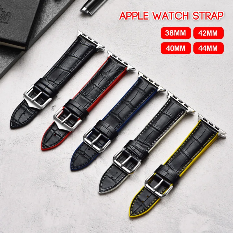 Ремешок совместим с apple watch 38 мм 40 42 44 кожаный ремешок для iwatch Series 6 5 4 3 2|Ремешки