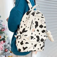 backpack purse cute milk cow printing women backpack school bag for teenager girls fashion rucksack waterproof travel mochila 50