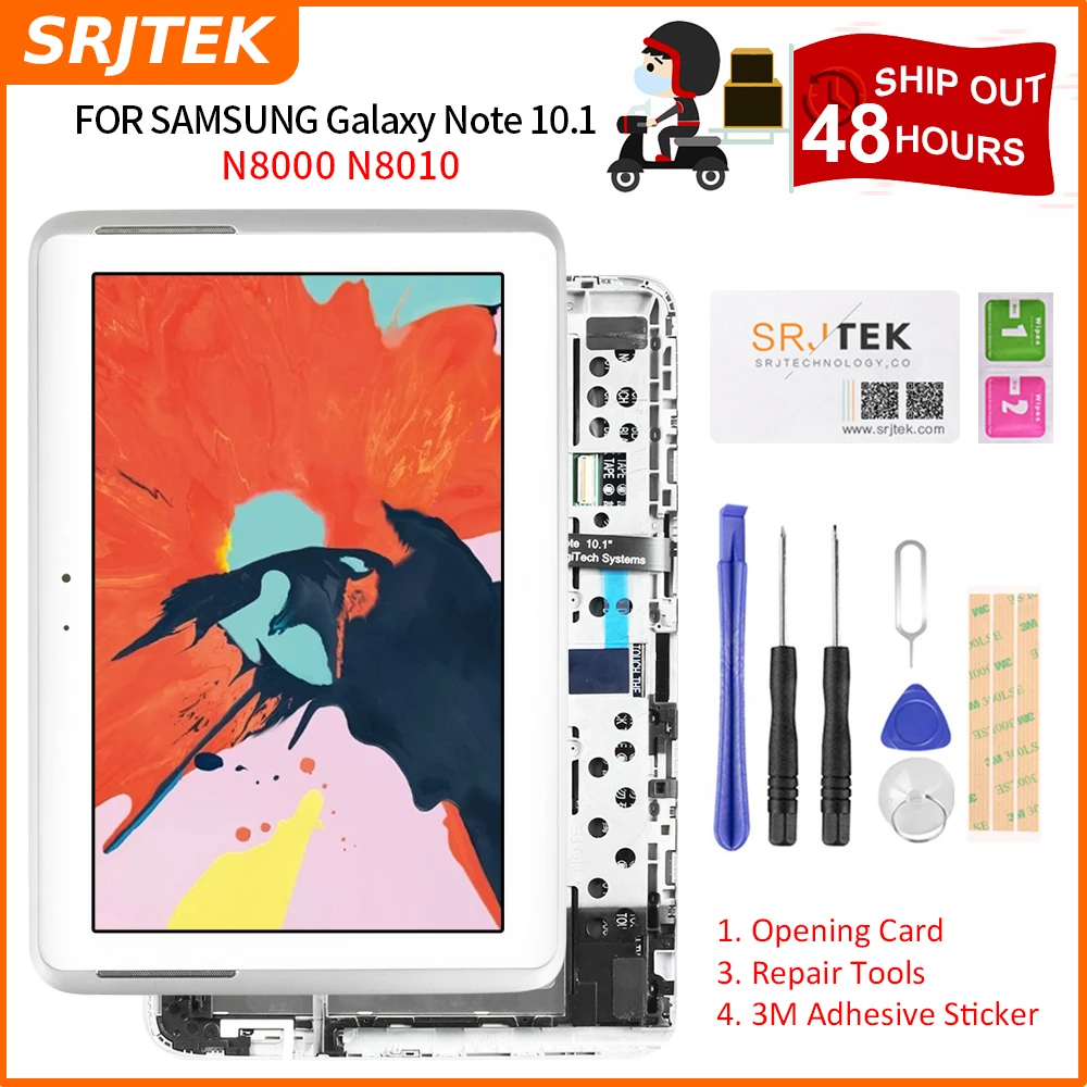 SRJTRK для Samsung Galaxy Note 10 1 GT N8000 N8010 ЖК дисплей матричный сенсорный экран дигитайзер