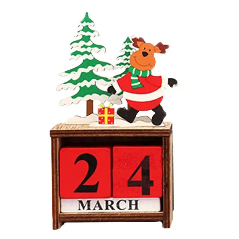 Рождественская подвеска для календаря Деревянный Санта Клаус домашний офис