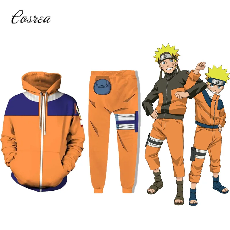 Аниме Uzumaki Naruto костюм боруто толстовки Узумаки Толстовка пуловер штаны для