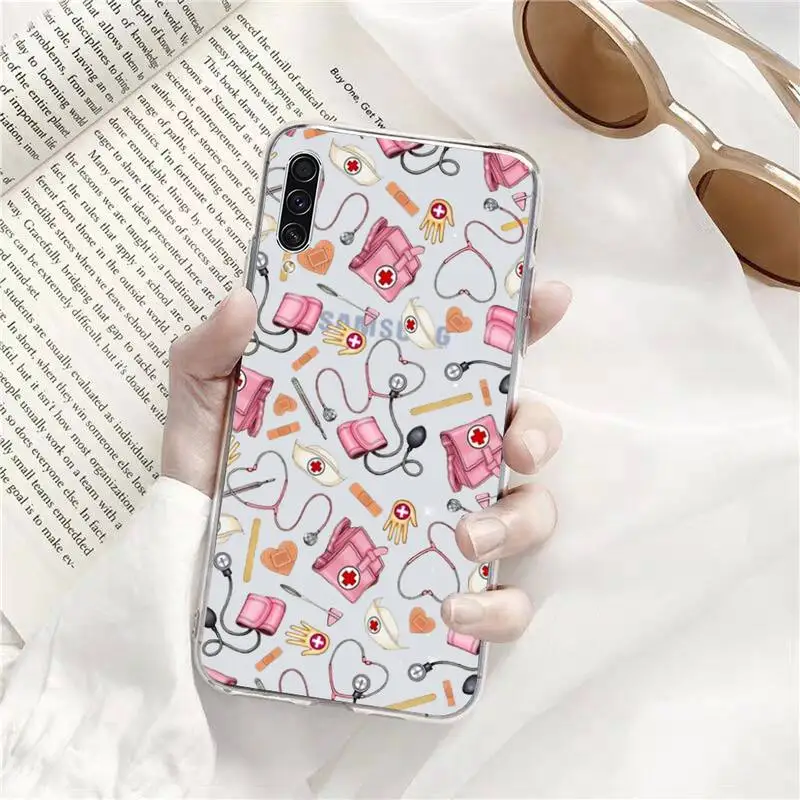 

Nurse Medical Medicine Health Heart Phone Case Transparent Clear For Samsung Galaxy A71 A21s S8 S9 S10 plus note 20 ultra