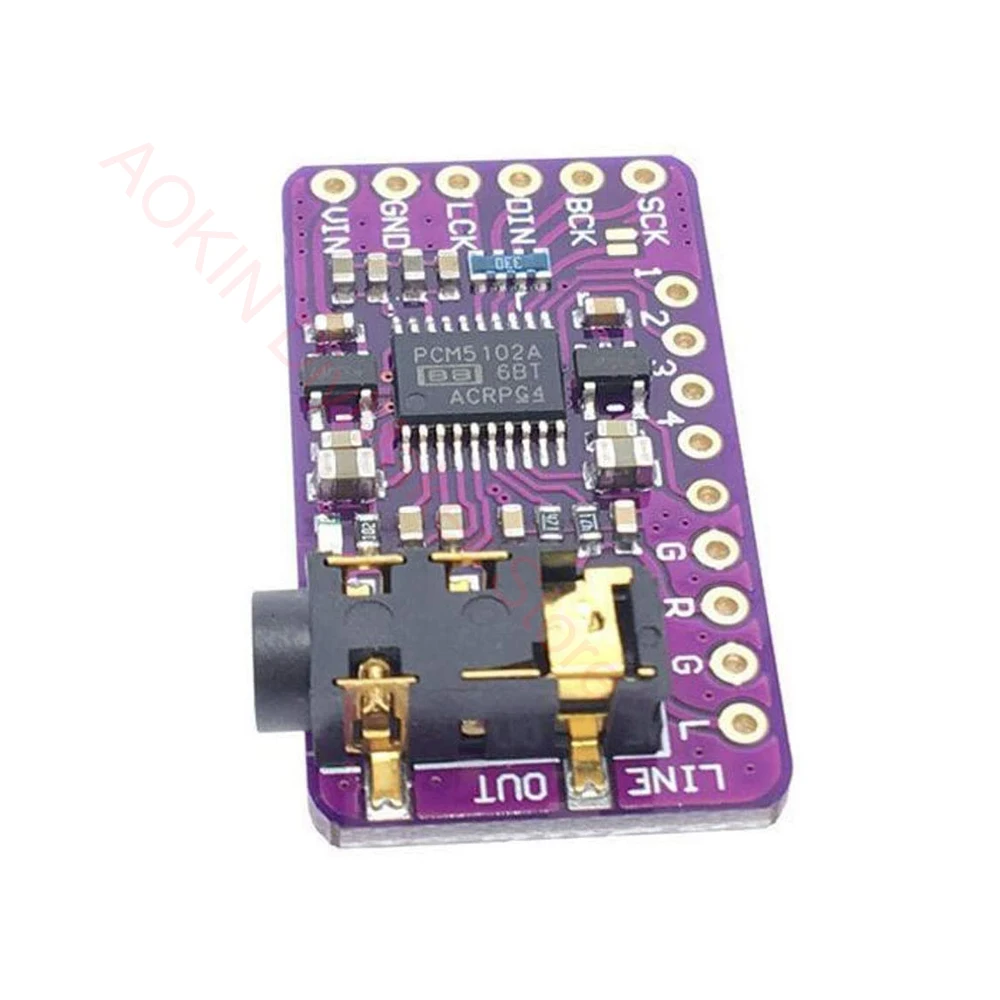 Плата DAC декодера интерфейса I2S PCM5102A модуль плеера для Raspberry Pi pHAT плата формата