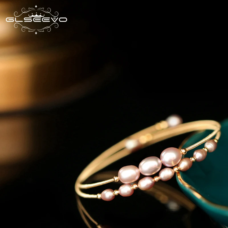 GLSEEVO оригинальный дизайн натуральный пресноводный жемчуг регулируемый браслет