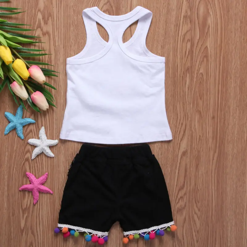 Летний комплект одежды для новорожденных девочек 2 шт. жилет без рукавов с