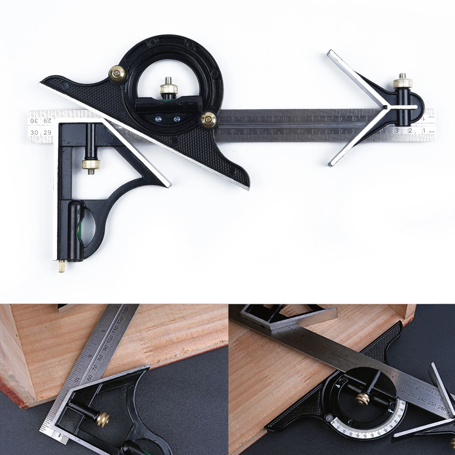 Многофункциональная угловая линейка 12 ''SAE Регулируемый транспортир Быстрый