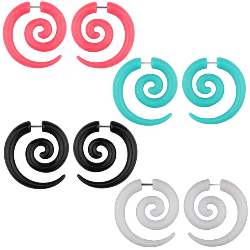 2 шт. акриловые поддельные мошенник носилки Вилки туннель Faux уха с коническим