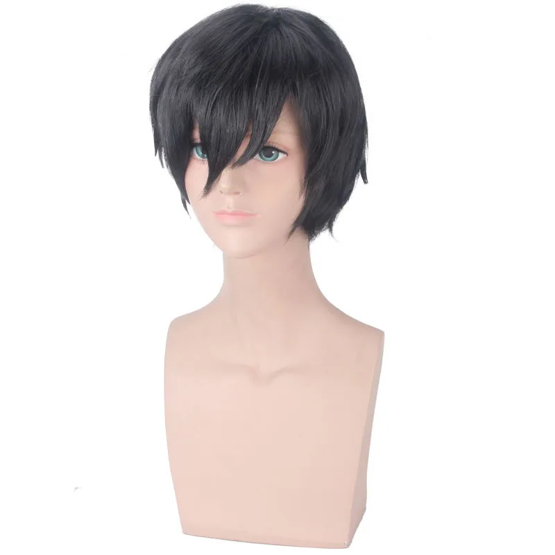 35cm Anime DARLING in the FRANXX Hiro Wig Cosplay Wigs Playing Black Hair Halloween 1:1 Cap |