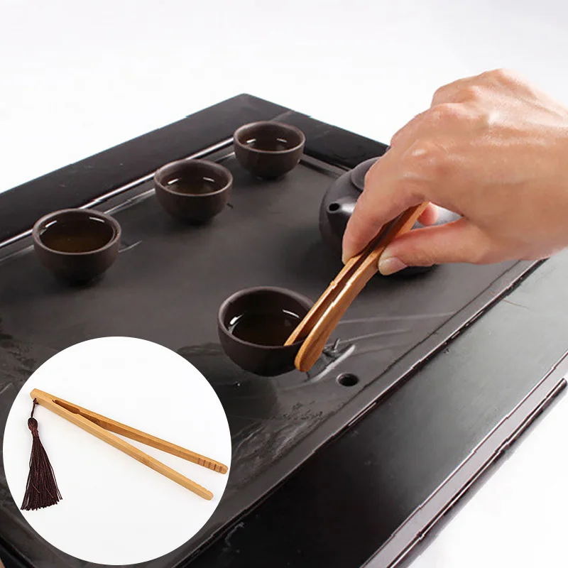 

New home kitchen bamboo solid wood tea holder tea cup holder anti-scalding tea set tea ceremony accessories tea holder