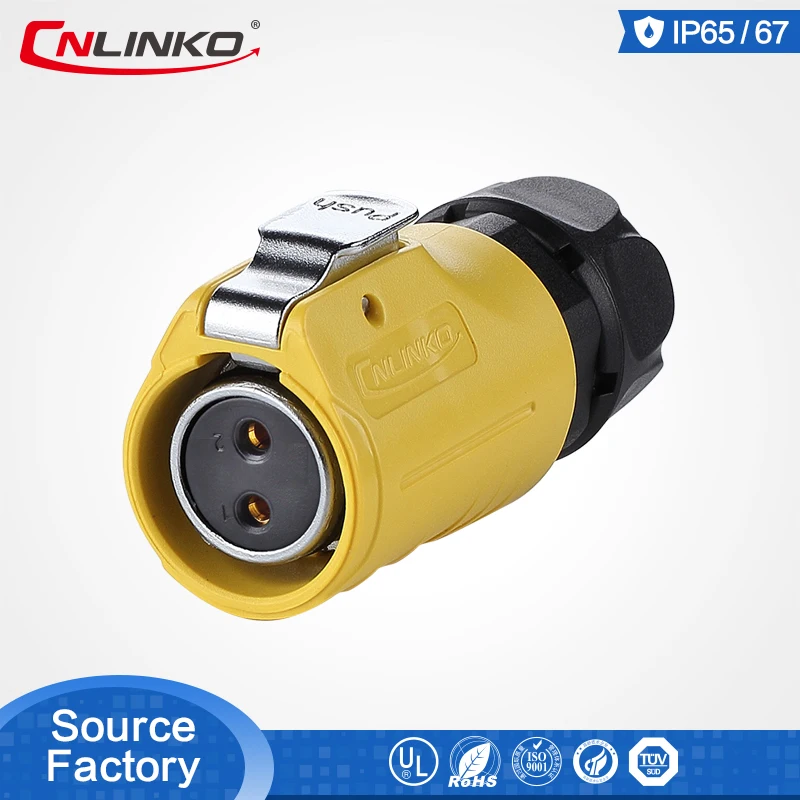 CNLinko M20 2 Pin электрическая горячая Распродажа AC круговой разъем водонепроницаемый