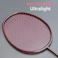 ultarlight 100 carbon fiber weave badminton racket strung string bags professional racquet rackets 22 32lbs sports padel speed