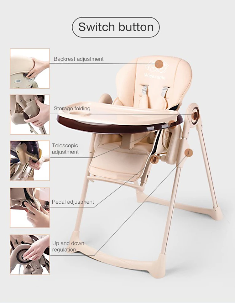 Wisesonle baby dining chair folding multi-functional portable child chair dining table dining table seat