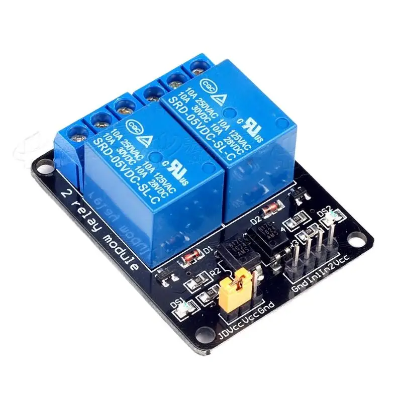 2-way relay module 3V5V12V24V with optocoupler indicator light plc control single-chip microcomputer accessories | Электроника