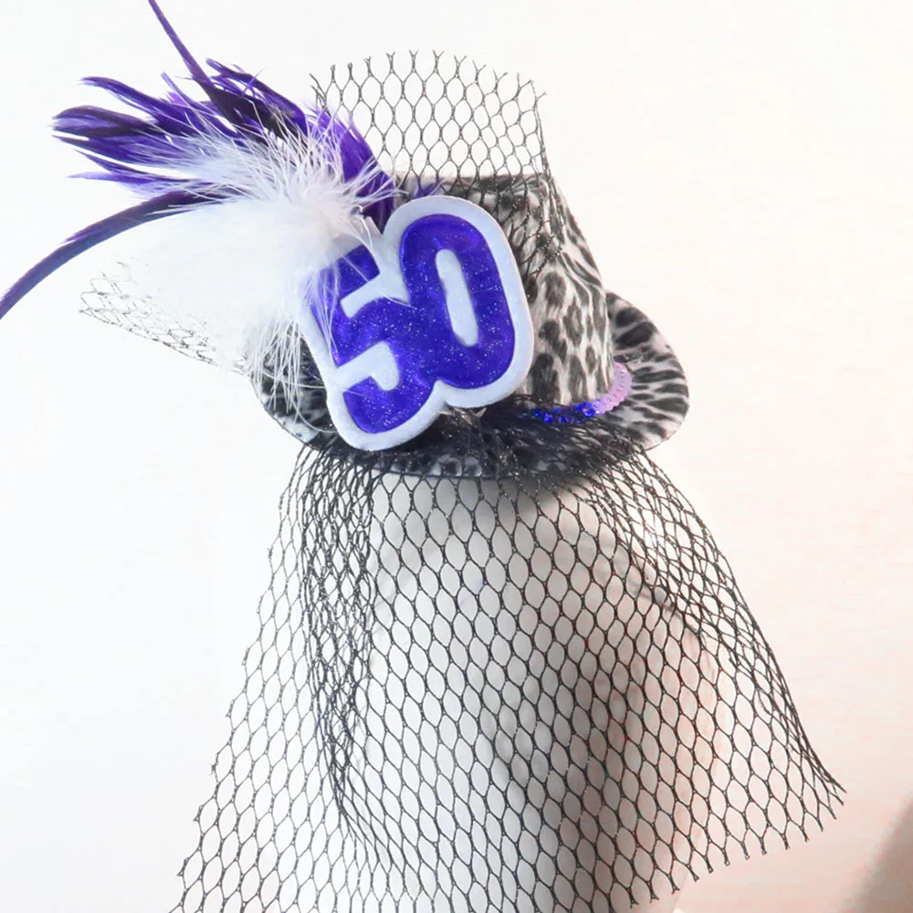 2018 Новый дизайн Мода Фиолетовый leopard фетровая шляпа принцессы на день рождения