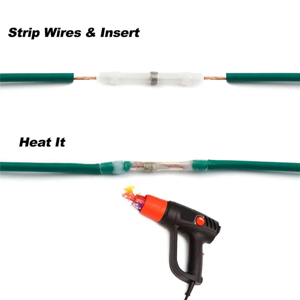 50 шт. припоя уплотнительная Втулка соединения клеммы термоусадки