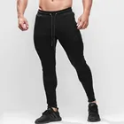 Черные обтягивающие штаны для бега, мужские тренировочные штаны для занятий спортом, для тренажерного зала, фитнеса, тренировок, мужская спортивная одежда для бега