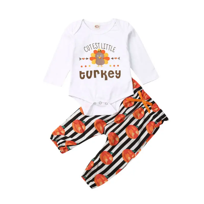 Emmababy комплект одежды на День Благодарения для новорожденных девочек комбинезон