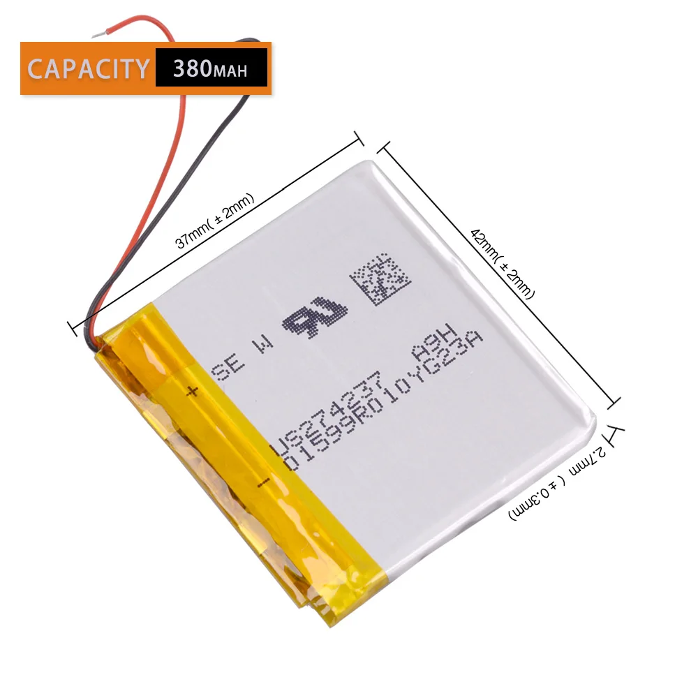 3 7 V 380 мАч литий полимерный аккумулятор Батарея для SONY NWZ E345 MWZ E373 E383 A864 A865 LIS1425HNPC