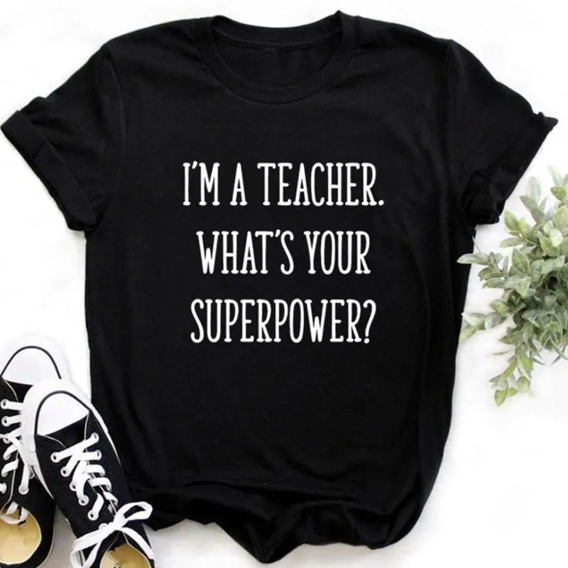 Женская футболка с надписью What's Superpower халахуку повседневная и веселая унисекс