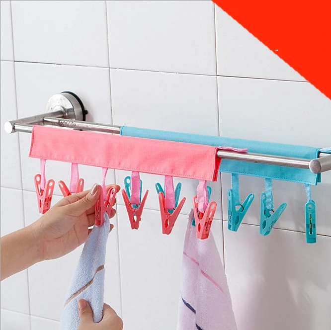 

Portable Hanger Hook Drying Hanger Travel Clothes Hanger With Clothespin Non-Slip Plastic Towel Socks Hanger for Travel