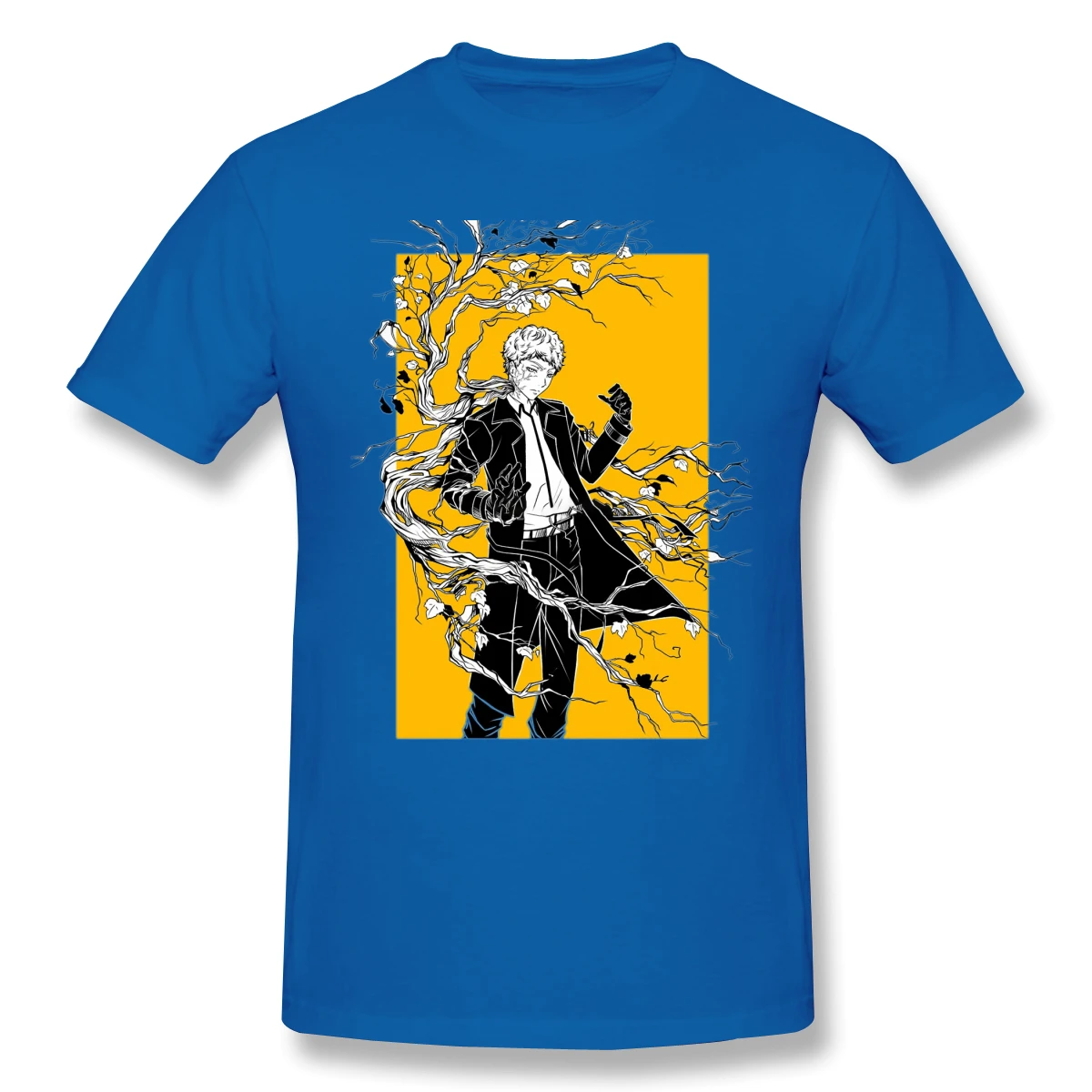 

Yellowish T Shirt White Bungou Stray Dogs printed Tshirt Summer large