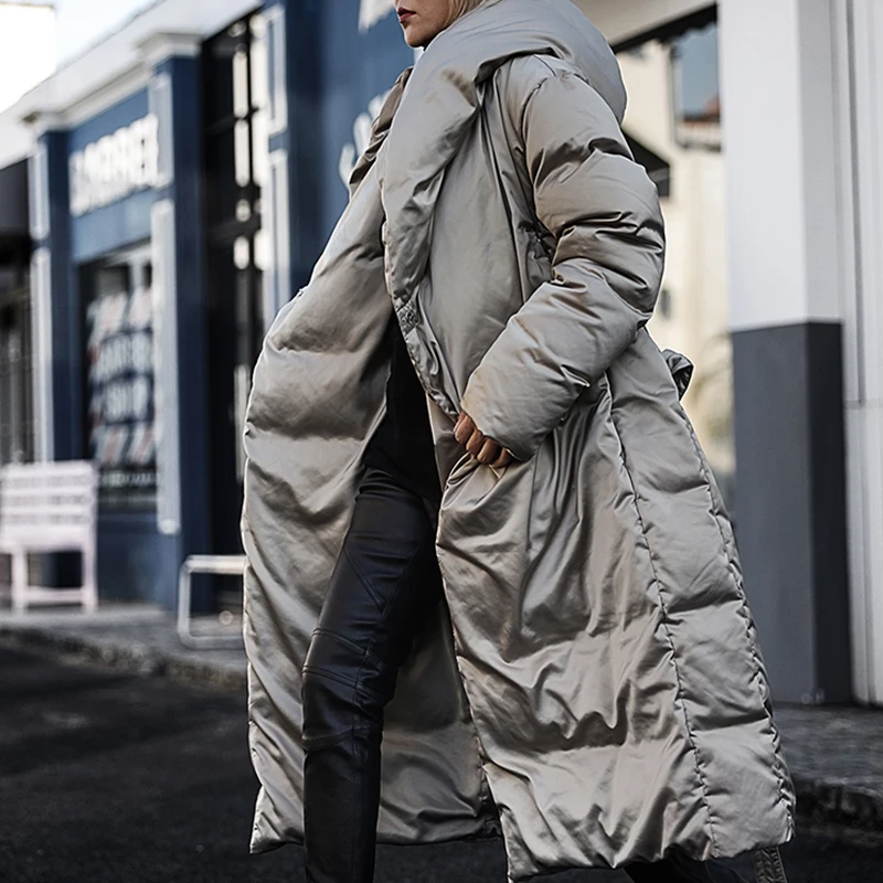 2021 новая теплая длинная пуховая Толстая Парка женская зимняя куртка Свободное