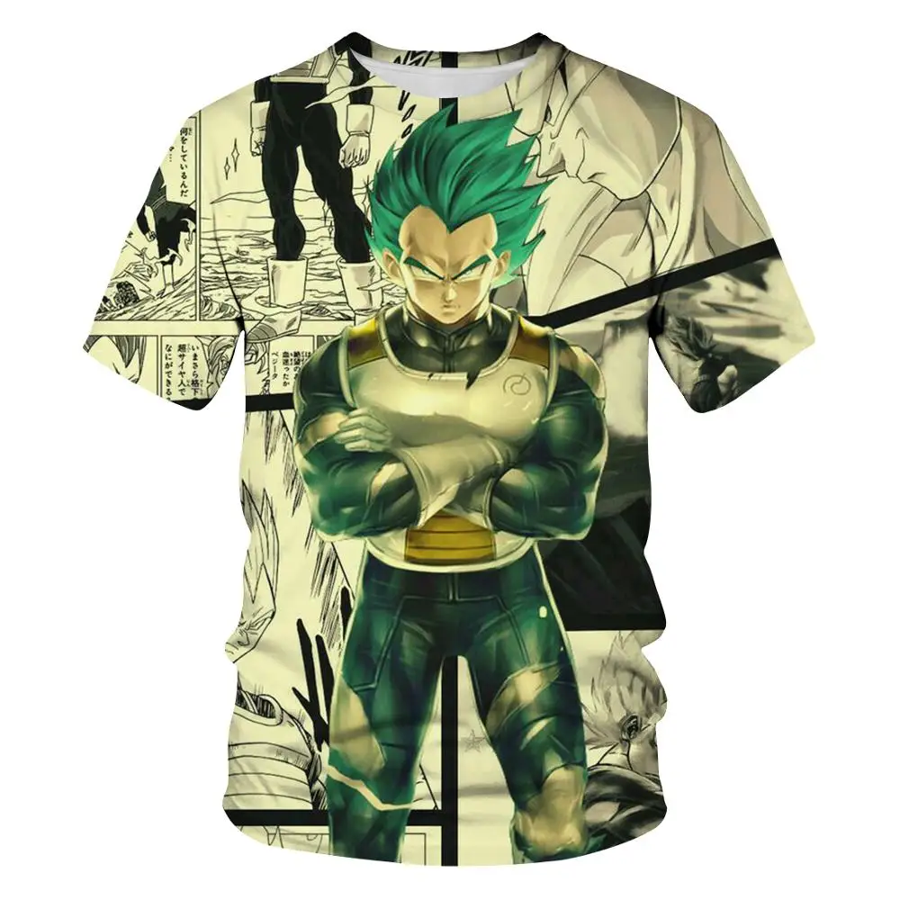 Мужская футболка с 3D принтом Dragon Ball облегающая коротким рукавом и в виде черепахи