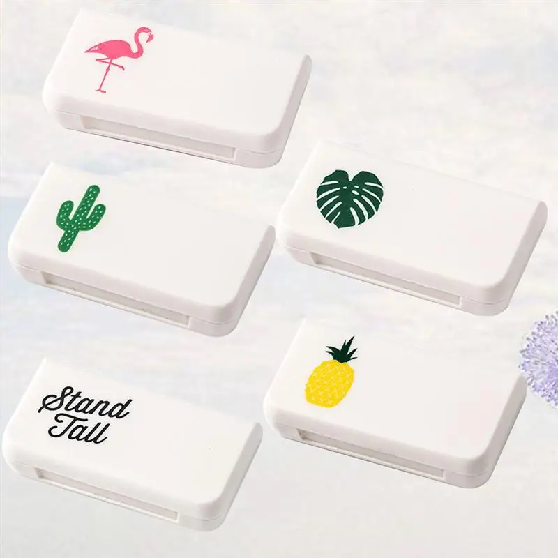

5 Pcs Medicine Splitter Box Practical Portable Three-compartment Mini Pill Box for Indoor Travel