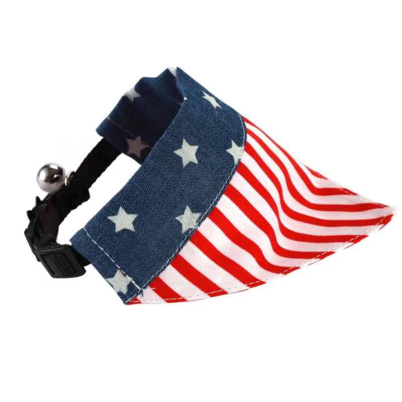 Собака Бандана Американский флаг собачий шарф для питомца хлопок Регулируемый