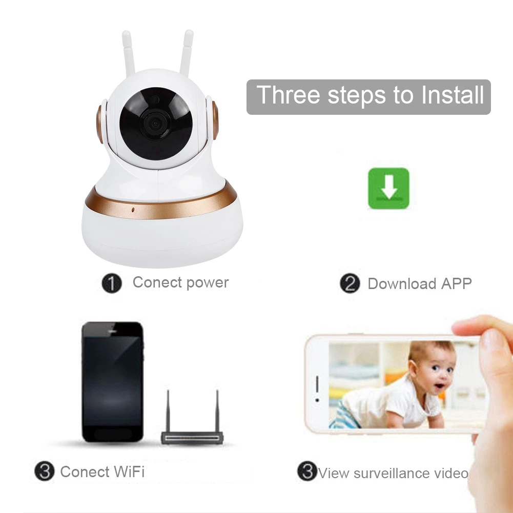 

1080P HD WiFi Intelligent IP Camera Wireless Motion Video Surveillace Alarm Camera Security Protection Supplies