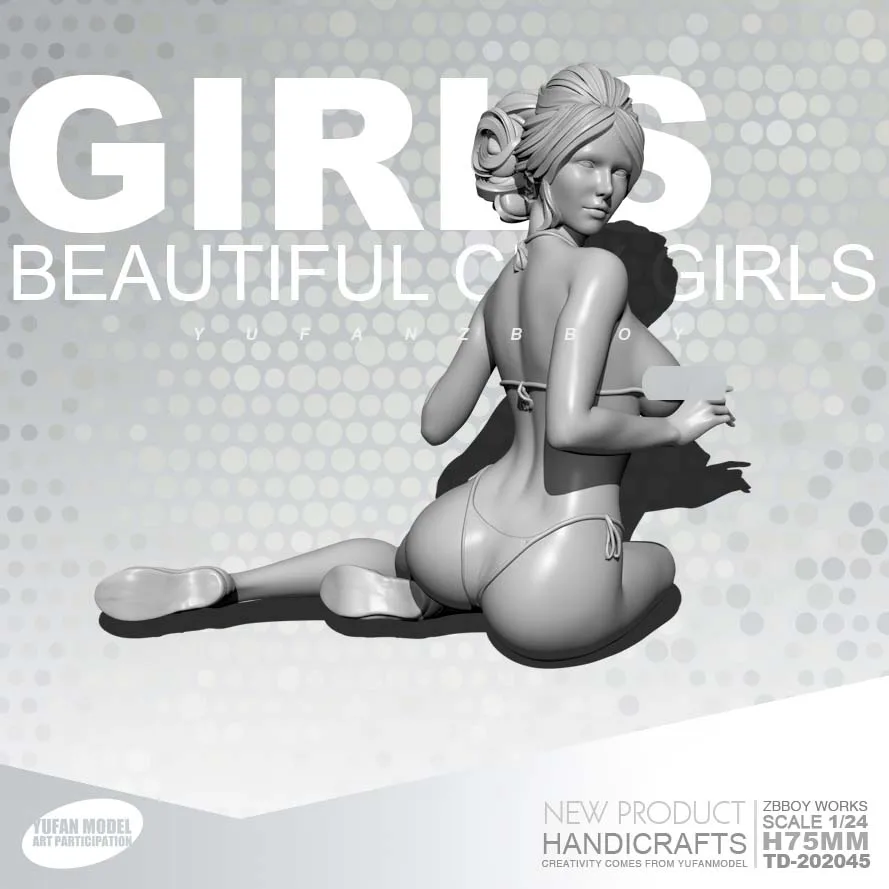 1/24 статуэтка в виде Наборы для девочек пляжное платье Смола Солдат самодельный TD