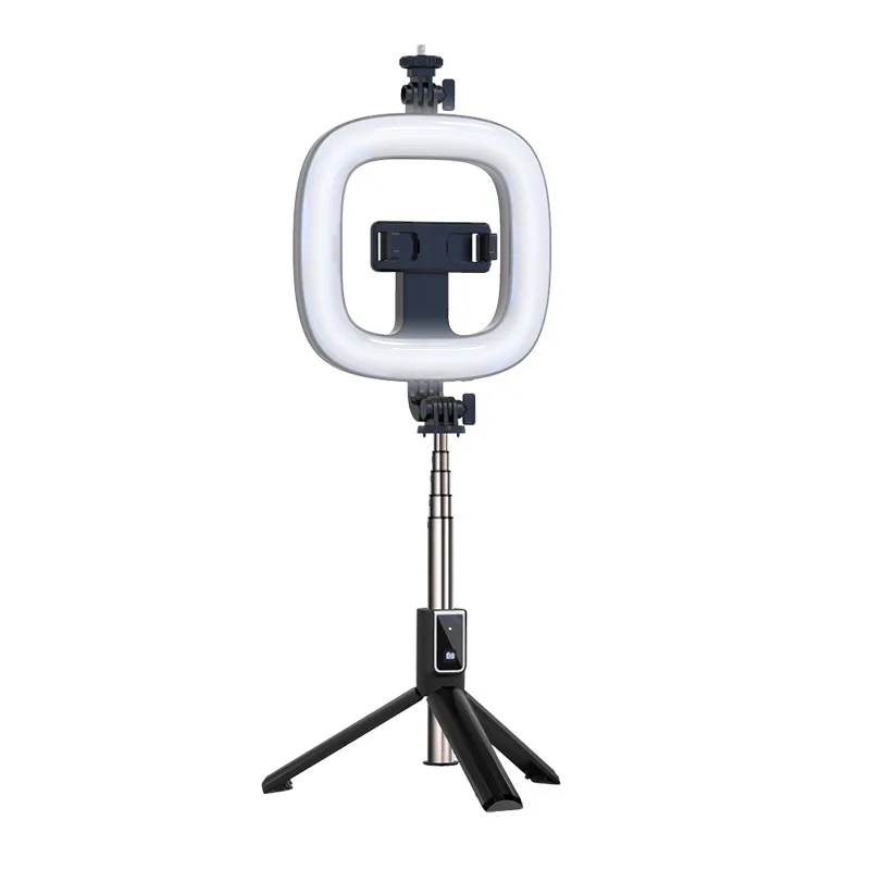 

New P40D Square Fill Light Self Timer Pole Portable 6 Inch Beauty Fill Light Anchor Meiyan Lamp Live Broadcast Triangle Bracket