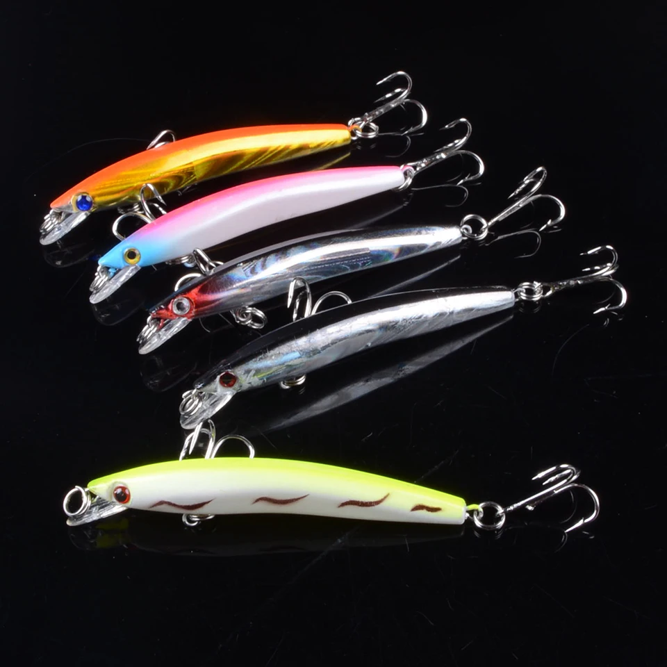 

1pcs 8cm 5g Hard Pesca Minnow Fishing Lure Topwater Floating Wobblers Crankbait Bass Artificial Baits Pike Carp Lures 3D Eyes