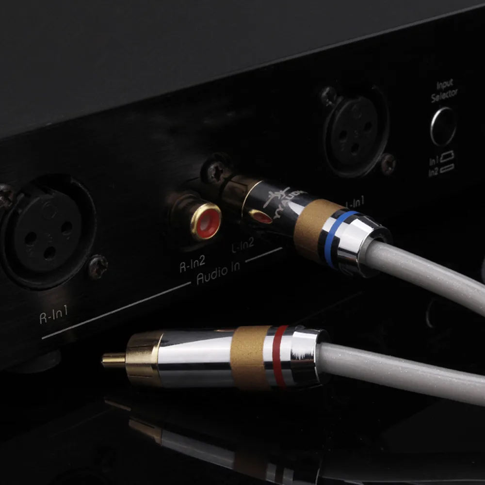 RCA кабель аудио 3 5 штекер 2RCA для MP3 CD DVD TV посеребренный Hi Fi разъем rca 0 м 1 2 м|Кабели