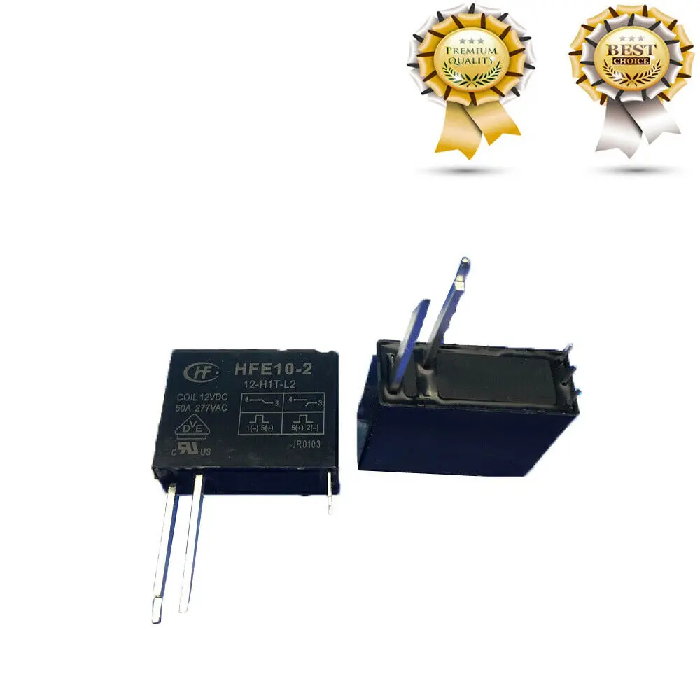 2 шт. HFE10-2-12-H1T-L2 12VDC двойной катушки Магнитное реле 50A | Электроника