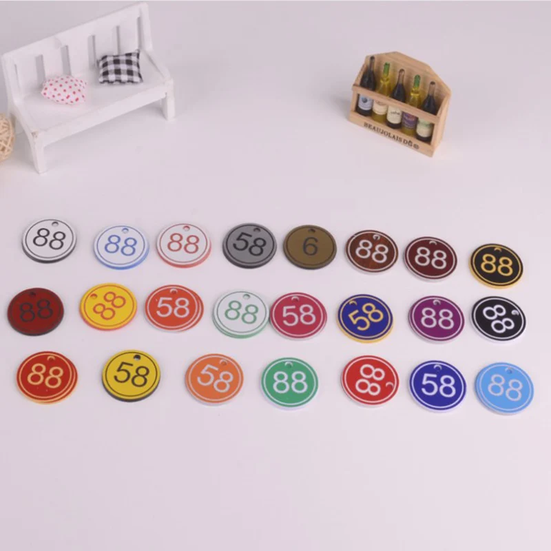 

100 шт./лот Диаметр: 35 мм (номер 1-100) карта для хранения цифровых номеров